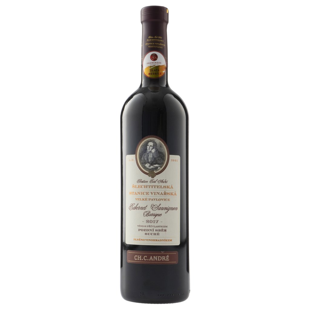 Cabernet Sauvignon  Barrique 2017, suché, Šlechtitelská stanice vinařská Velké Pavlovice