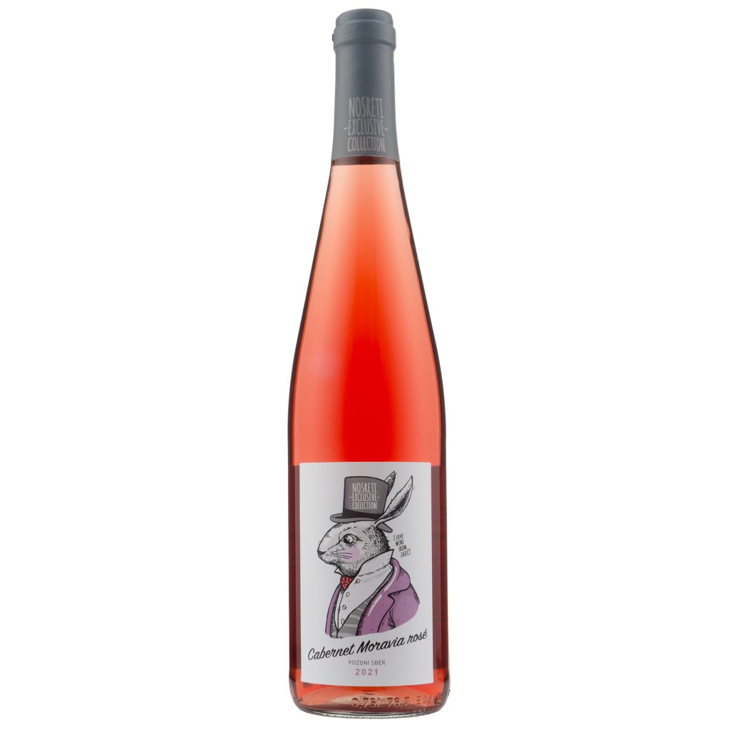 Cabernet Moravia rosé 2021, polosladké Exlusive, Vinařství Nosreti