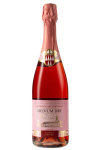 Sekt Rosé Medium Dry 2018, polosuché, Arcibiskupské zámecké víno Kroměříž