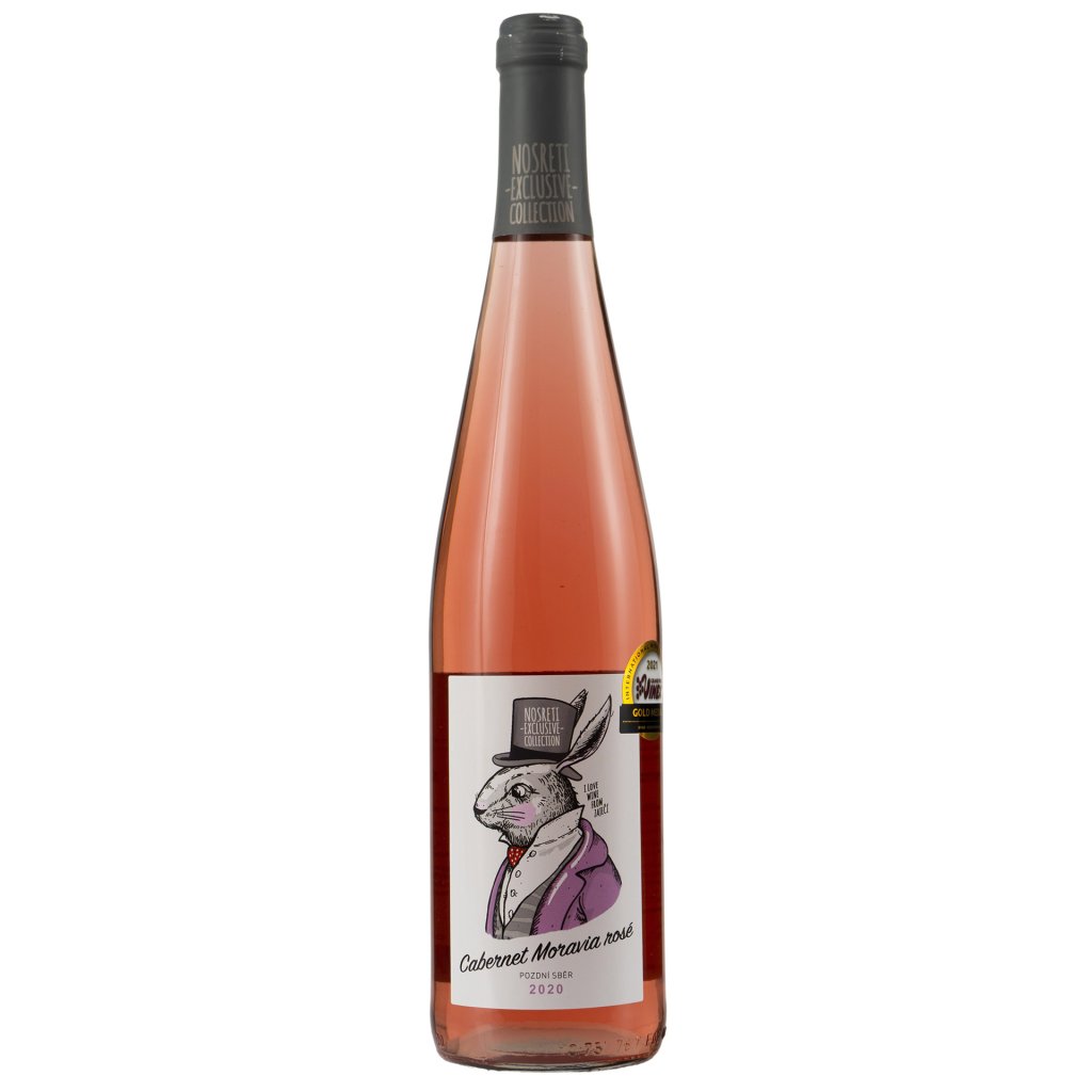 Cabernet Moravia rosé 2020, polosladké, Vinařství Nosreti