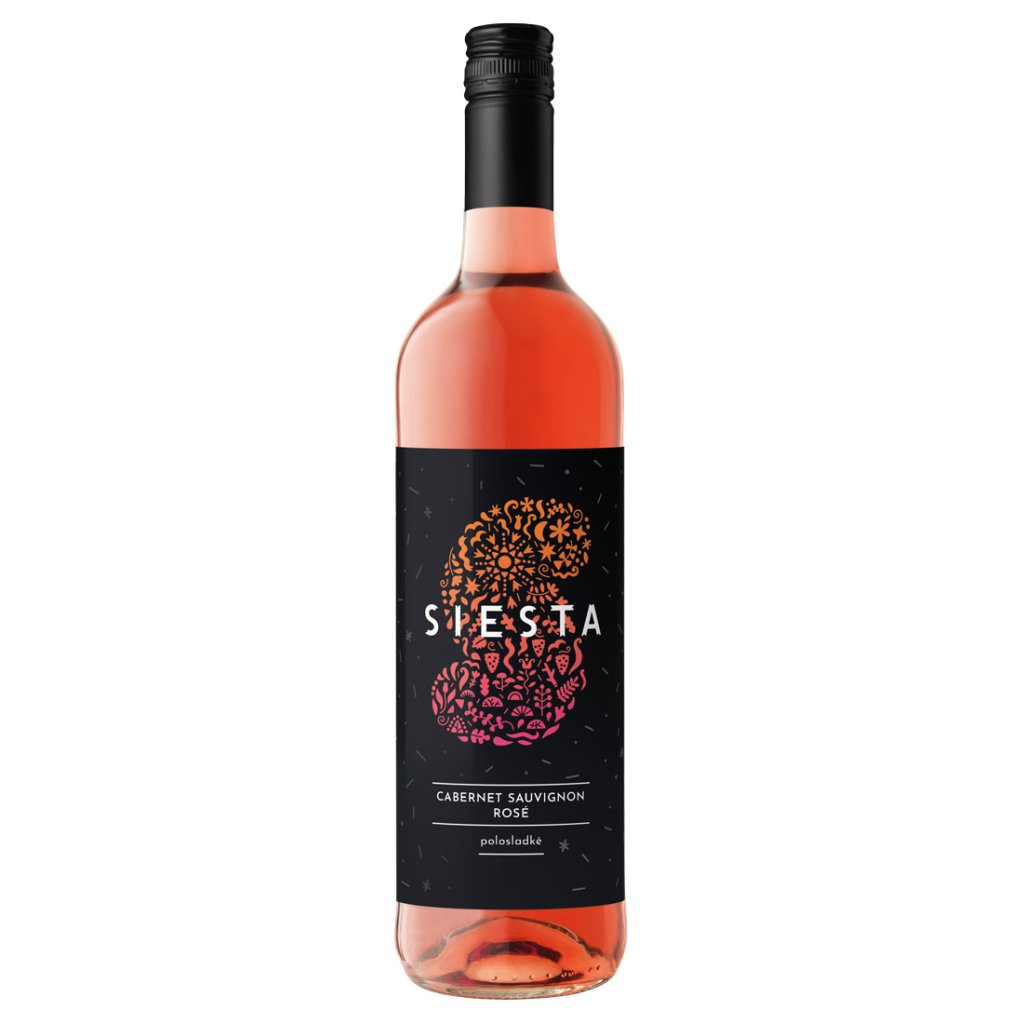 Cabernet Sauvignon Rosé, polosladké, Siesta, ZLOMEK & VÁVRA
