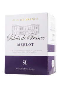 Bag in Box Merlot, suché, Palais de France, 5 l