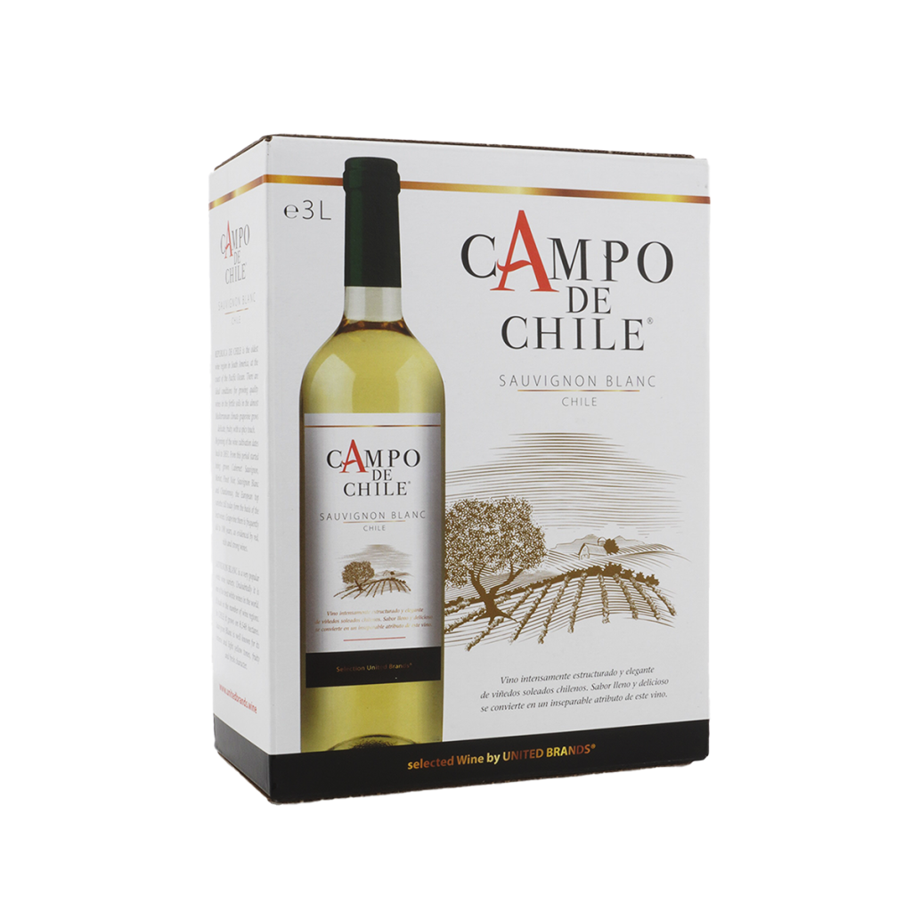 Bag in Box, Sauvignon Blanc, suché, Campo de Chile, 3l