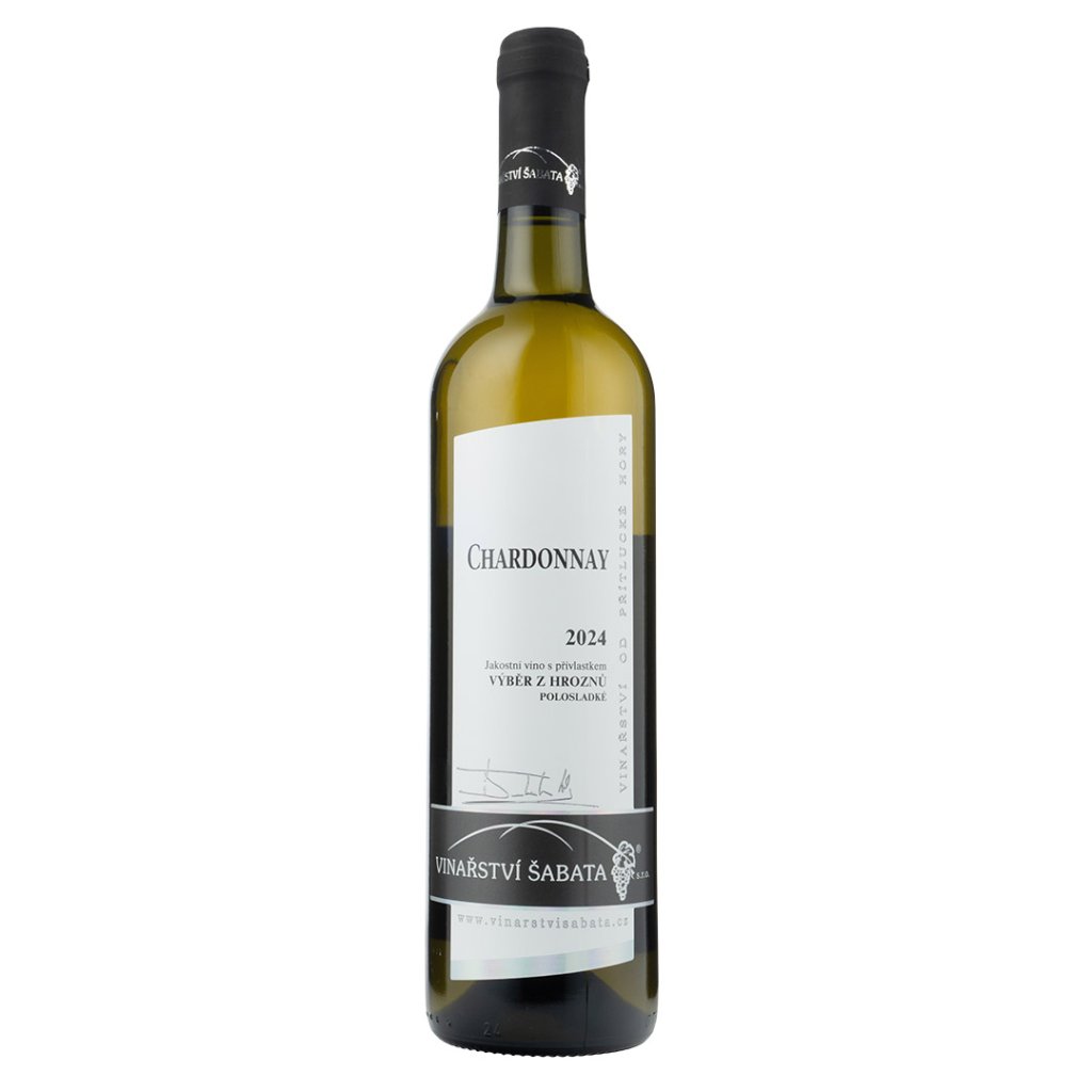 Chardonnay 2024, polosladké, Vinařství Šabata