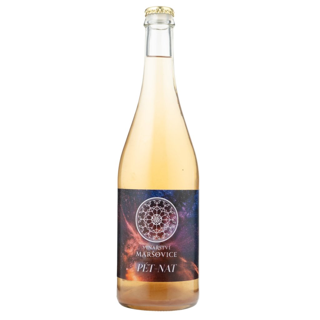 Pét Nat Chardonnay - přírodně perlivé víno, suché, VINNÉ SKLEPY MARŠOVICE