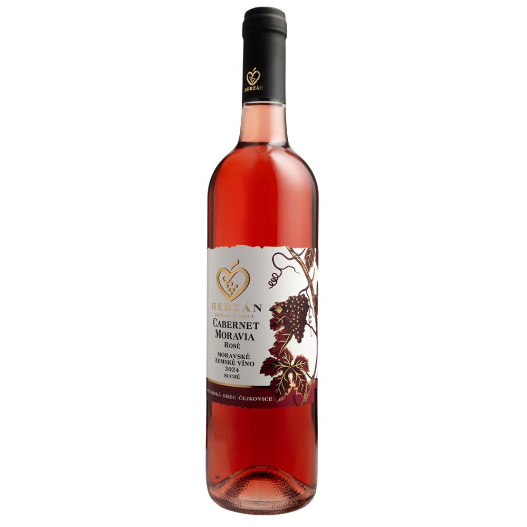Cabernet Moravia rosé 2024, suché, Víno Herzán